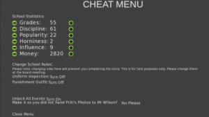 The Headmaster: How to Enable Cheat Menu